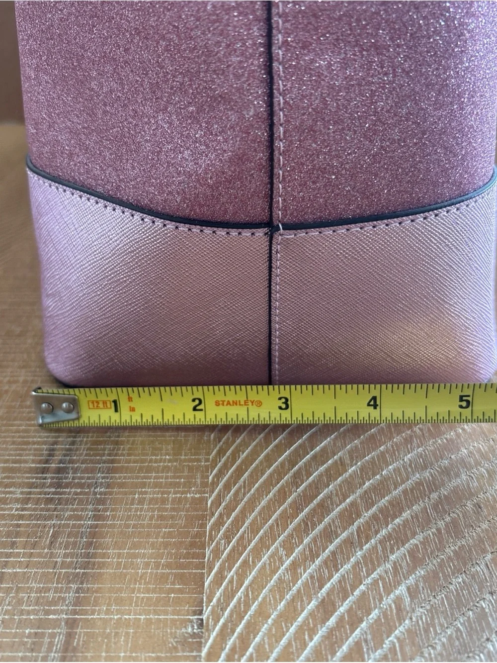 Kate Spade Lola Rose Pink Glitter Satchel Crossbody Handbag Purse Bag Shiny